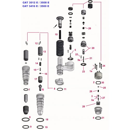 O-Ring Injector CAT 3500E ( 3508E ) euro diesel